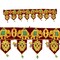 Indian Fabric Door Toran 36 Inch Bhandarwal Hanging Valance Elephant Velvet Traditional Wall Decorative for Window Home Temple Decor Wedding Diwali Navratri Puja Housewarming Decorations